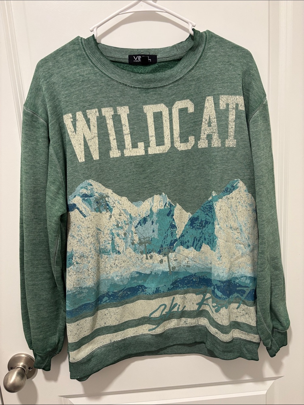 WILDCAT Green Graphic Crewneck Sweatshirt by VN